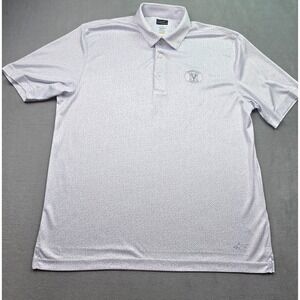 Greg Norman‎ Golf Polo Shirt Mens Large Gray design ML75  Play Dry Shark Fishing